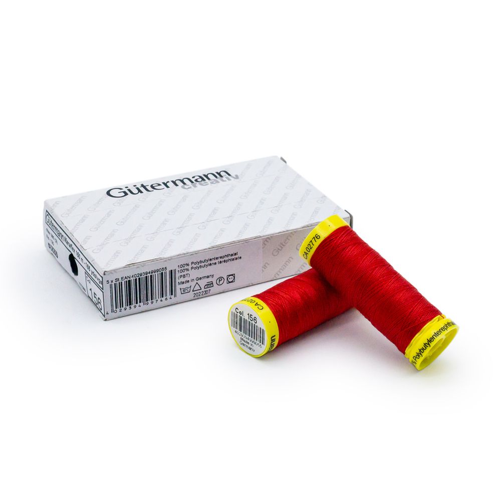 Нитки для трикотажа Gutermann Maraflex, 150м, 156 красный, 5 катушек