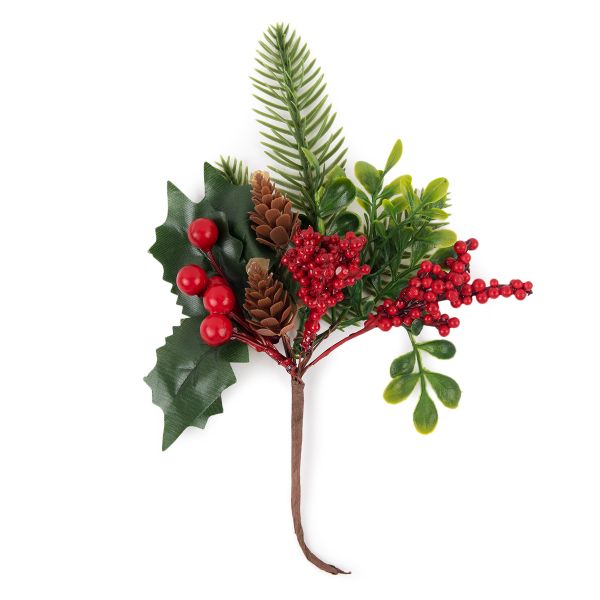 Веточка декоративная с ягодами, 6 шт, 23 см, Blumentag VDD-133