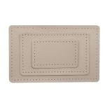 Набор заплаток пришив. из кожи, прямоуг-к 4х6,4см, 6х9,6см, 8х12,7см, с перфорацией, 3 шт (06 бежевый), 9403