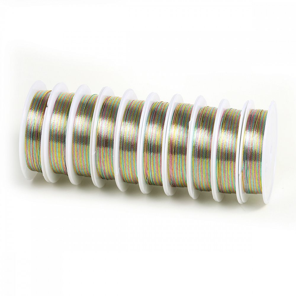 Проволока для бисера ⌀0.3 мм арт.ТВ HET-15 цв.св.разноцветная рул.12м Проволока для бисера ⌀0.3 мм арт.ТВ HET-15 цв.св.разноцветная рул.12м