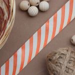 Лента атласная с рисунком 25.0 мм / 3 метра, Диагональ (красный), Globus