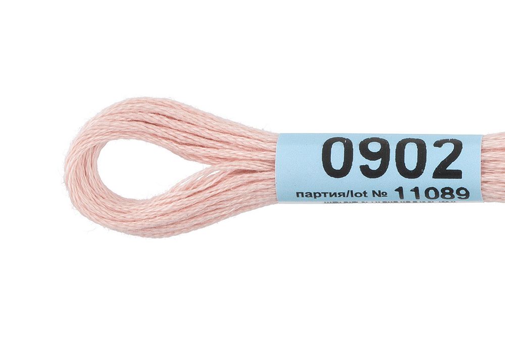 Мулине Gamma 100% хлопок, цв.0902 св.розовый, 24 мотка по 8 метров