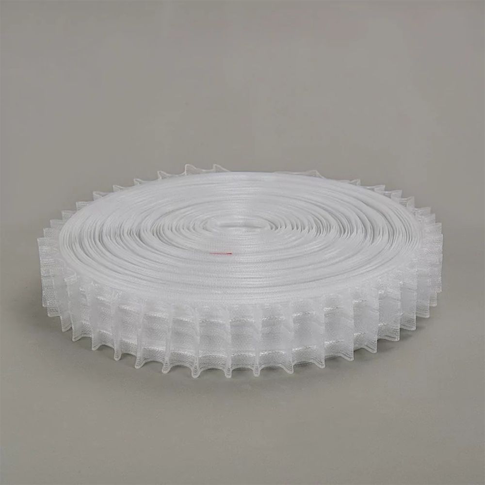 Лента (тесьма) шторная: сборка параллельная (1:2) 40 мм / 100 метров, 420044