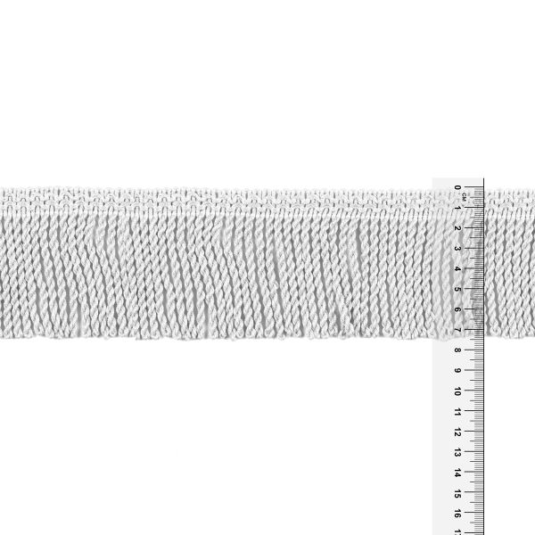 Бахрома отделочная 75.0 мм / 25 метров, витая, 001 белый, Gamma 565