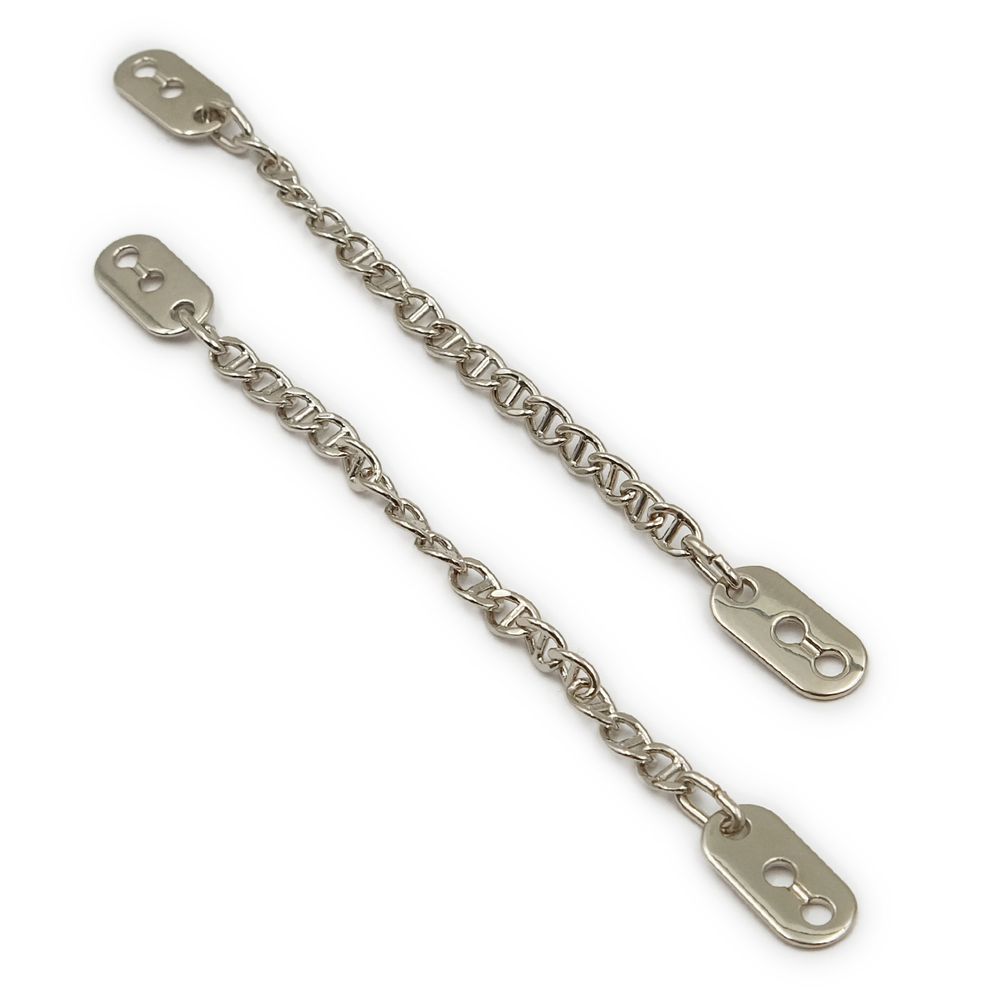 Вешалка-цепочка для одежды 102х7 мм, металл, никель, 10 шт, ГНУ14377