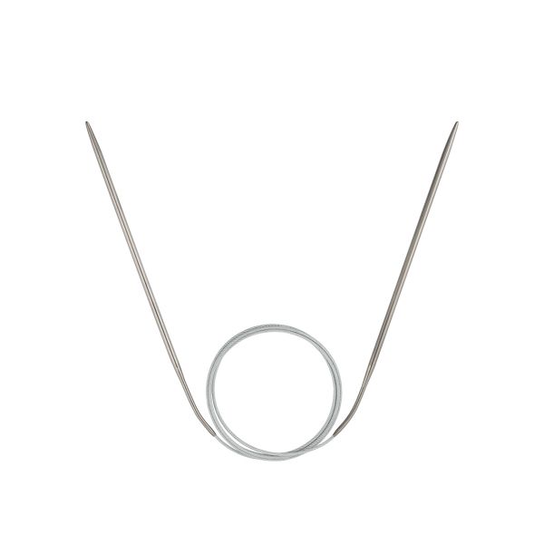 Спицы круговые сталь ⌀3.0 мм, 100 см, 1 шт, с металлической леской, Visantia VTS-1