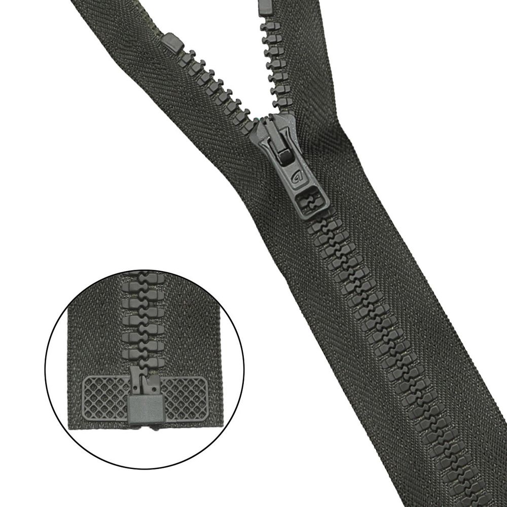 Молния трактор Arta Т6 (6 мм) 1 зам., разъем., 90 см, цв. 175 т.хаки, уп.5 шт