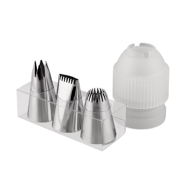 Набор кондитерских насадок, 3 шт, №01 (металл), S-Chief SHF-0063