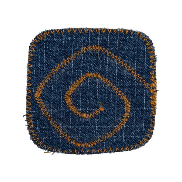 Термоаппликация геометрия джинс, 6 шт, Квадрат 6х6 см, Blitz