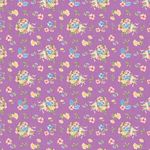 Ткань для пэчворка Peppy Нежная история, рулон 112 см / 5 метров, НИ-12 фиолетовый, Peppy