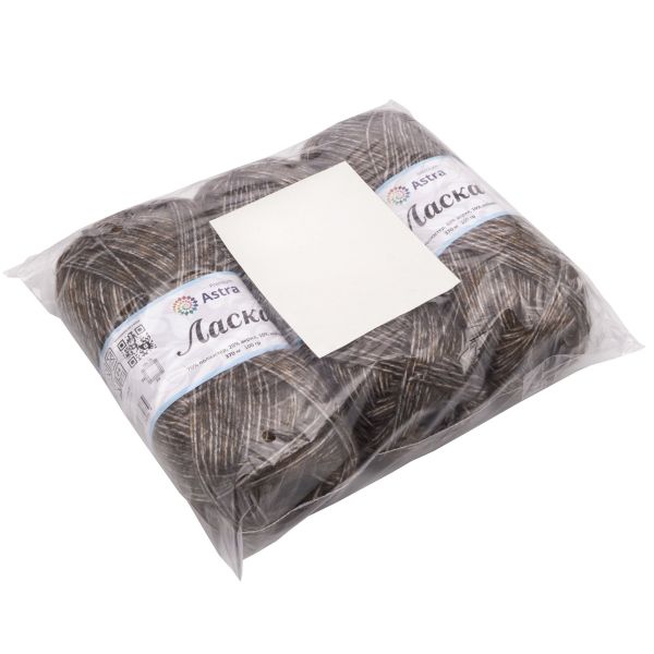 Пряжа Astra Premium (Астра Премиум) Ласка / уп.3 мот. по 100 г, 370 м, 850 коричневый