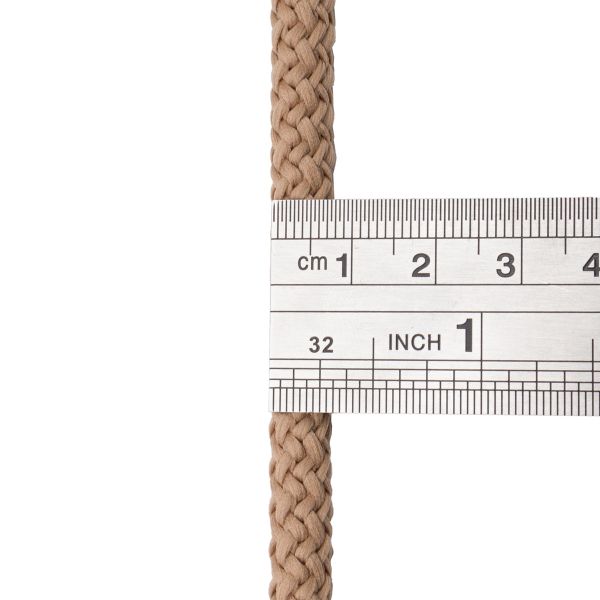 Шнур отделочный ⌀7.0 мм / 100м (хлопок 21%, полиэстер 79%) (бежевый), Р5286