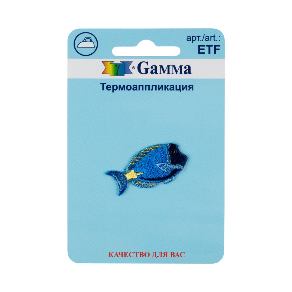 Термоаппликация №02, 1 шт, 01-260 Рыбка 3.8х2.1 см, Gamma ETF Термоаппликация №02, 1 шт, 01-260 Рыбка 3.8х2.1 см, Gamma ETF