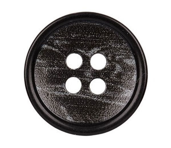 Пуговицы 4 прокола костюмные 18 мм, 24 шт, А008 черный, Blitz DRN 0015