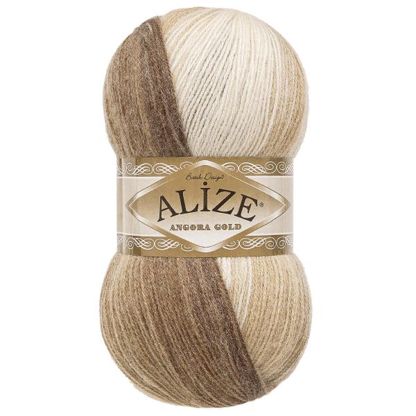 Пряжа Alize (Ализе) Angora Gold Batik / уп.5 мот. по 100 г, 550м, 8054 секционный