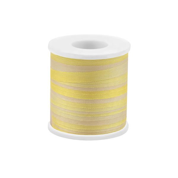 Лента (тесьма) шелковая 4.0 мм / 45.5±0.5 метров, M013 бл.желтый/св.желтый, Gamma SRM-4