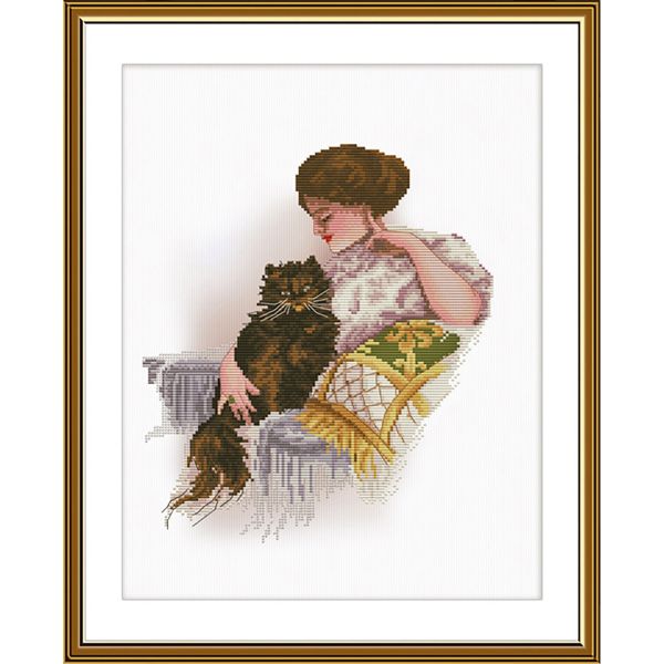 Набор для вышивания нитками Нова Слобода, Мурлыка 27х35 см