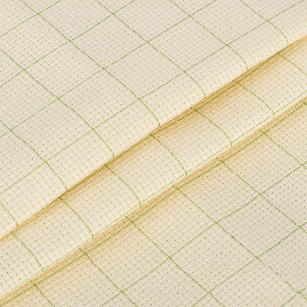 Канва Aida 14 ct, 50х50±2 см, бл.бледно-голубой в клетку, Gamma