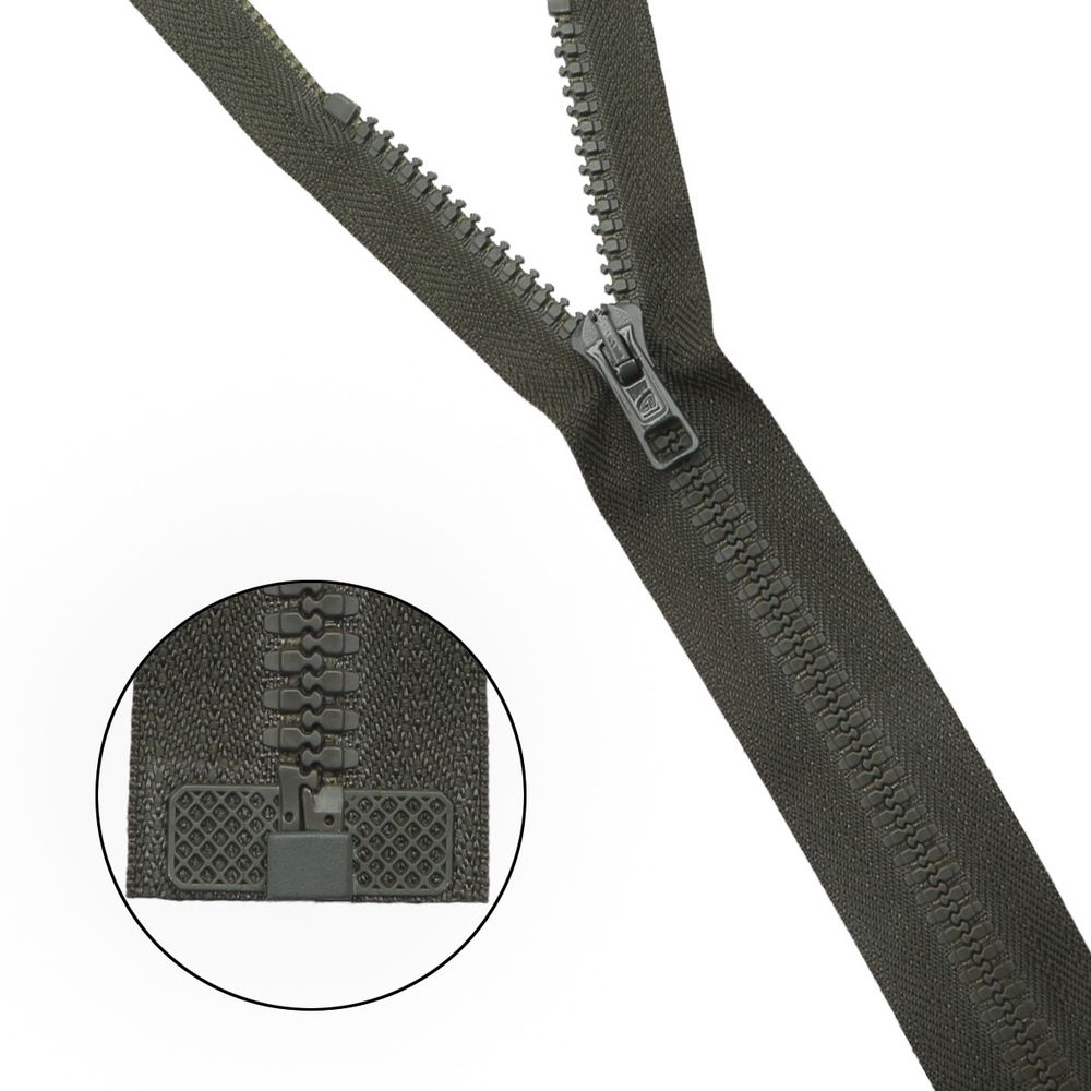 Молния трактор Arta Т6 (6 мм) 1 зам., разъем., 40 см, цв. 175 т.хаки, уп.5 шт