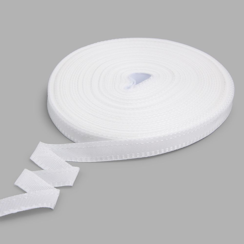 Тесьма брючная односторонняя 16 мм, 50 м, 2.9 г/м, белый