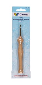 Иглы ручные для ковровой техники, дерево сталь, 1 шт, 5 мм, Gamma SK-411