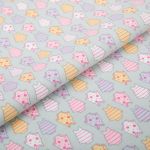 Ткань для пэчворка Peppy Молочные сны фланель, рулон 112 см / 5 метров, МС-06 серый, Peppy