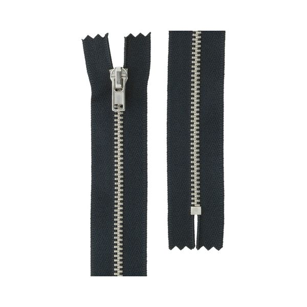 Молния металл Т3 (3 мм) 1 зам., н/раз., 20 см, никель, 320 черно-синий, ZIP 3N Gamma, 10 шт