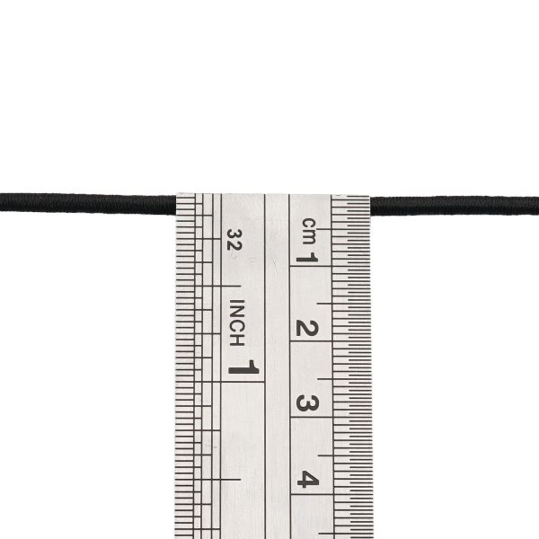 Резинка шляпная (шнур эластичный) ⌀2.5 мм / 100 метров, С580 - черный
