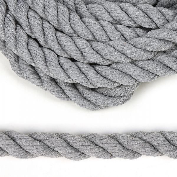 Канат крученый х/б ⌀18.0 мм / 5 метров, серый ХБК1-1828/5