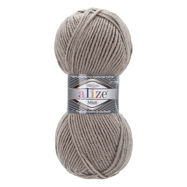 Пряжа Alize (Ализе) Superlana Midi / уп.5 мот. по 100 г, 170м, 283 лён