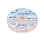 Лента атласная с рисунком 12.0 мм / 22.8 метров, D13/101 круги/бл-оранжевый, Gamma ALP-122