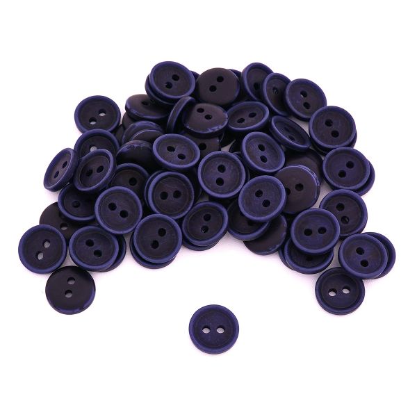 Пуговицы 2 прокола 18L=11 мм, col.03 т. синий, 72 шт, CN2847