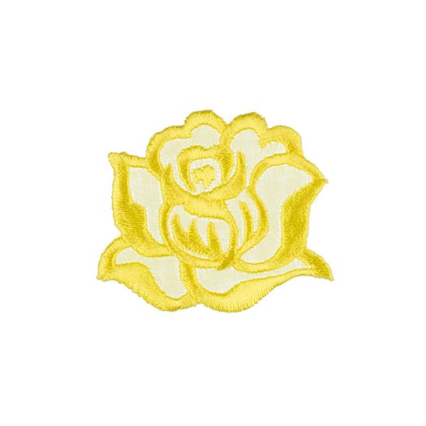 Термоаппликация №69/5, 5 шт, №1445I роза желтая 4х4.5 см, Gamma