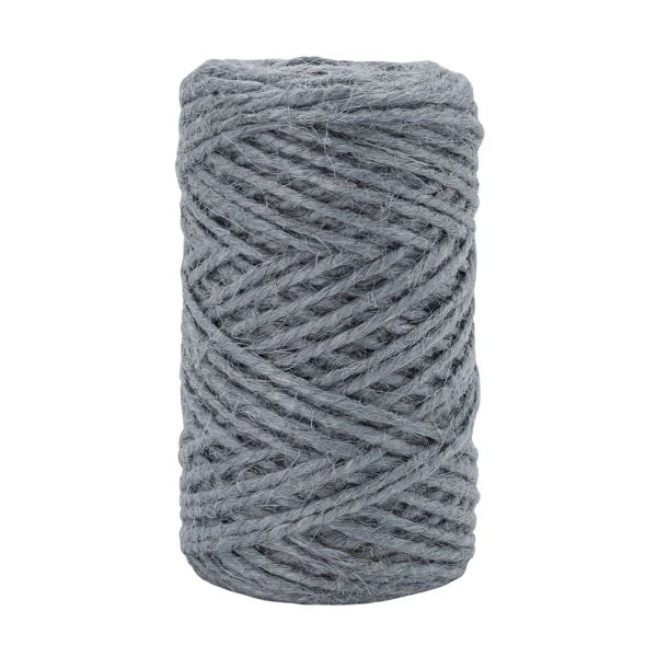 Шпагат джутовый ⌀1.4 мм / 50 метров (50 г), 2-ниточный, 1200 текс, евробобина, серый