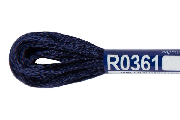 Мулине Gamma вискоза 100%, цв.R0361 т.синий, 12 мотков по 8 метров