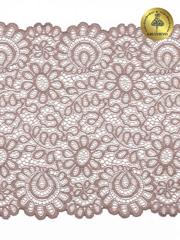 Кружево бельевое эластичное 205 мм / 3 м, YSTL00839 цв.06 капучино, Kruzhevo