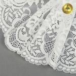Кружево бельевое эластичное 190 мм / 3 м, 6392, цв.004 белый, Kruzhevo