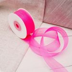 Лента капроновая (органза) 25.0 мм / 22.86±1 метров, 14 розовая фуксия