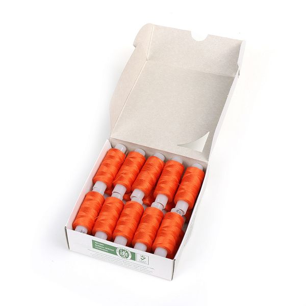 Нитки армированные ПНК им.Кирова 45ЛЛ, бытовые, 200 м / 20 кат., 0614 т.оранжевый