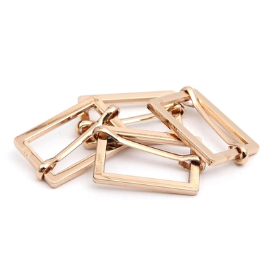 Рамка регулировочная металл литая с подвижной планкой 25 мм /31х21 мм, ⌀3 мм/, золото цв.02, 4 шт