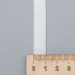 Лента бархатная (тесьма) эластичная 10.0 мм / 32.9±2 метров, 01 белый