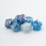 Бусины акрил 12.5х11х10.6 мм, 500 г, дымка, золот. шиммером звезда, AD004 голубой, (7748706)7557 , Astra&Craft