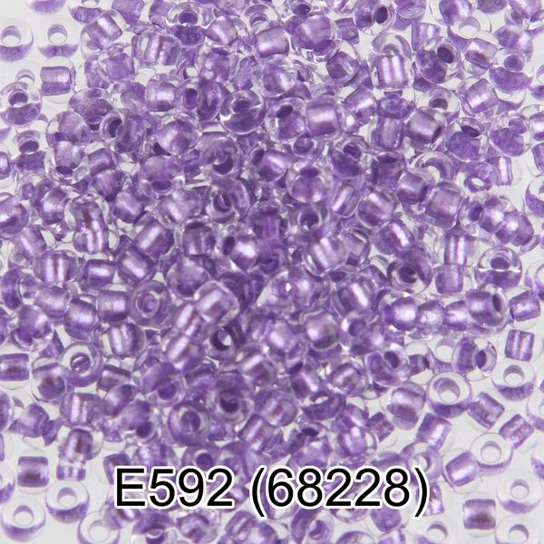 Бисер Gamma 10/0 (2.3 мм), 50 г, Е592 сиреневый, 68228, круглый 5