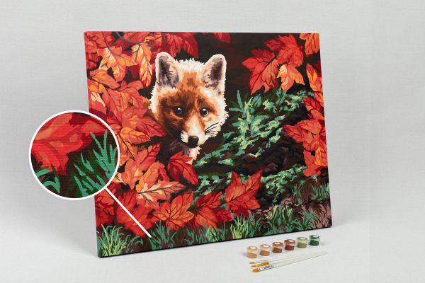 Картина по номерам Фрея, Хитрый лисенок, 40х50 см