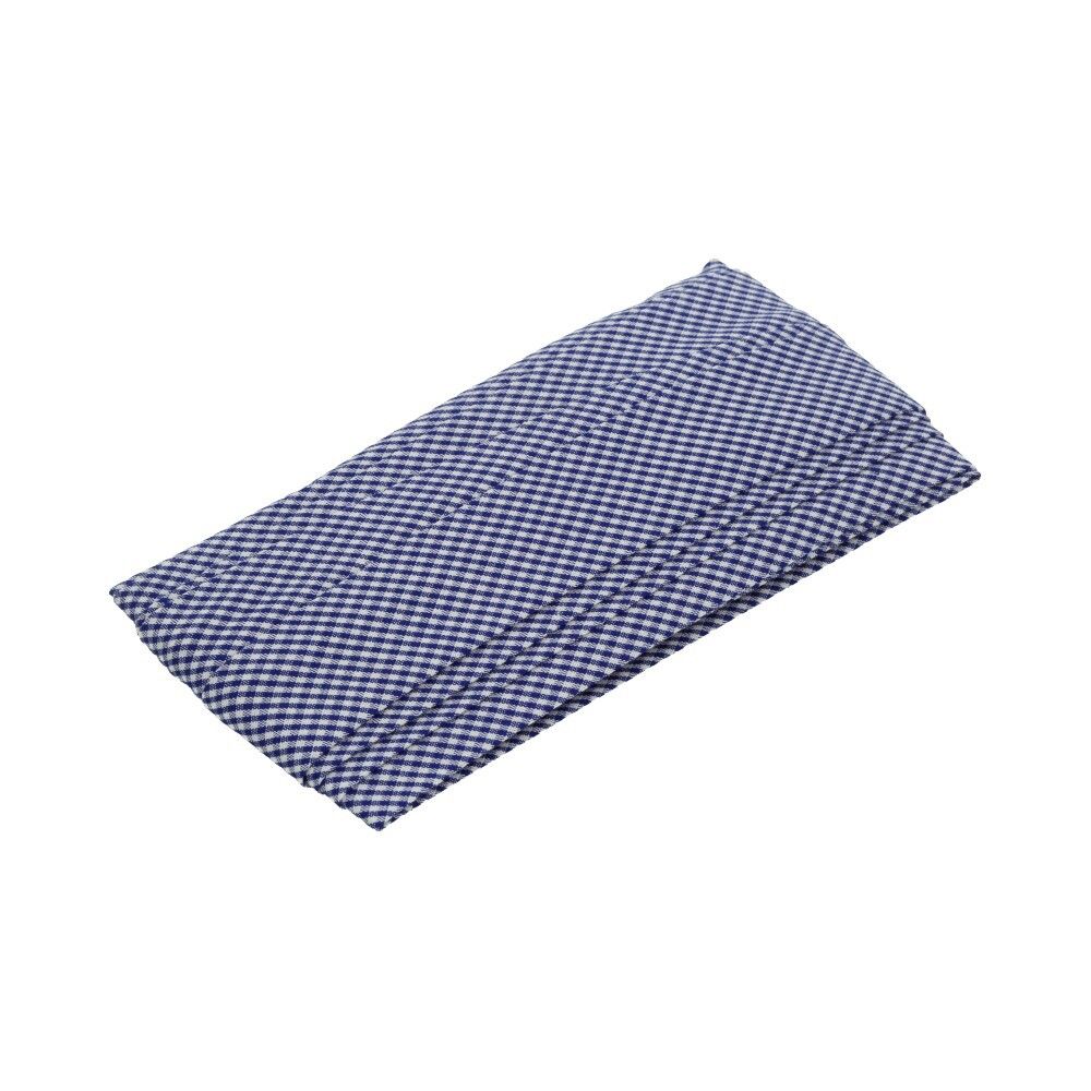 Косая бейка хлопковая 20 мм / 5 шт по 5.4 метра, №116C т.синий/клетка, Gamma GBF-20