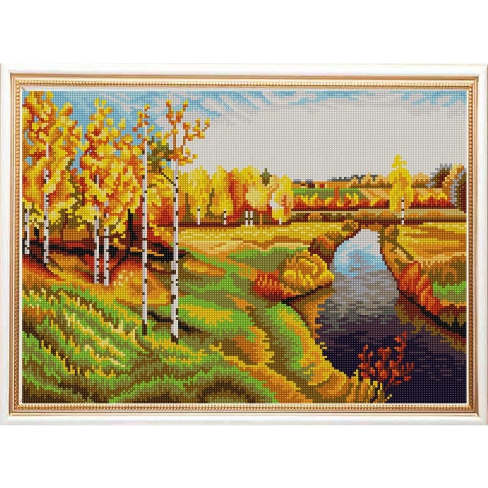 Рисунок для вышивания бисером Конек, 9959 Золотая осень (И. Левитан) 29х39 см