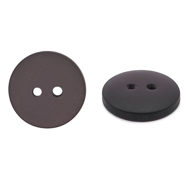 Пуговицы на 2 прокола 22L (14мм), пластик (col.32 темно-коричневый), CR-K18M, 144 шт