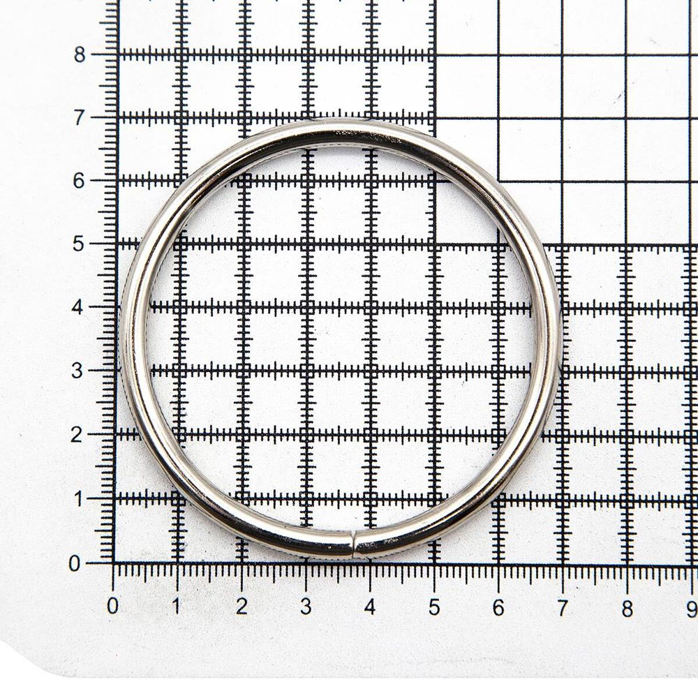 Кольцо разъемное металл in ⌀60 мм (70 мм внешн.), Hobby&Pro, никель, 2 шт