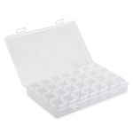 Органайзер для бисера с ячейками 10.6х17.5х2.6 см, 28 яч., пластик, прозрачный, Gamma ОМ-028