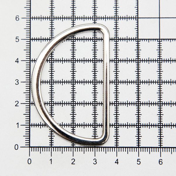 Полукольцо литое металл внутр. 50 мм (внешн. 57х37 мм), 2 шт, Hobby&Pro, никель